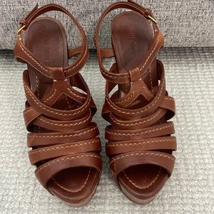 Miu Miu Calzature Donna Brown Leather high wedges